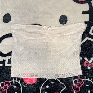 SHEIN White Lace Crop Top